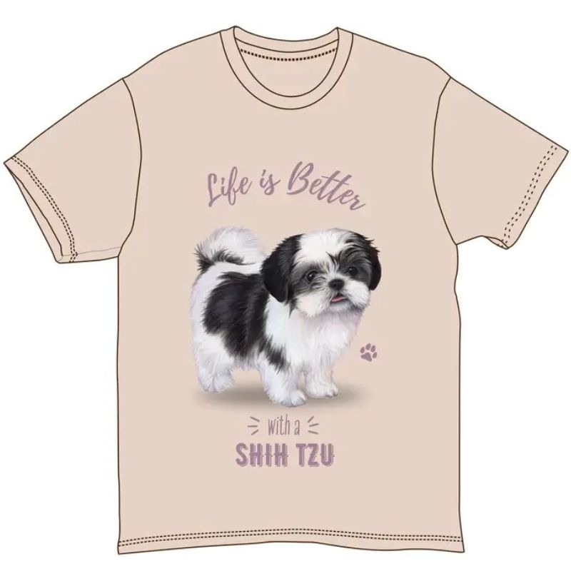 Shih Tzu Black & White T-Shirt